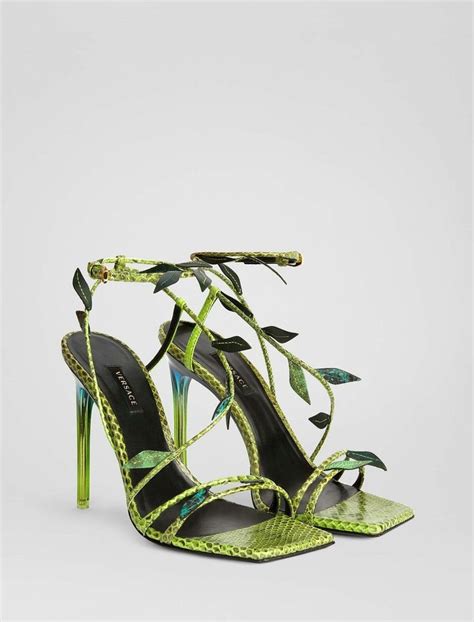 versace green antheia leaf sandals|Versace Antheia Leaf In Green .